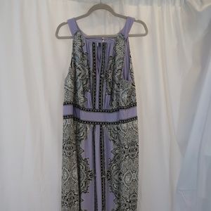 Palmetto Maxi Dress Black & Lavender